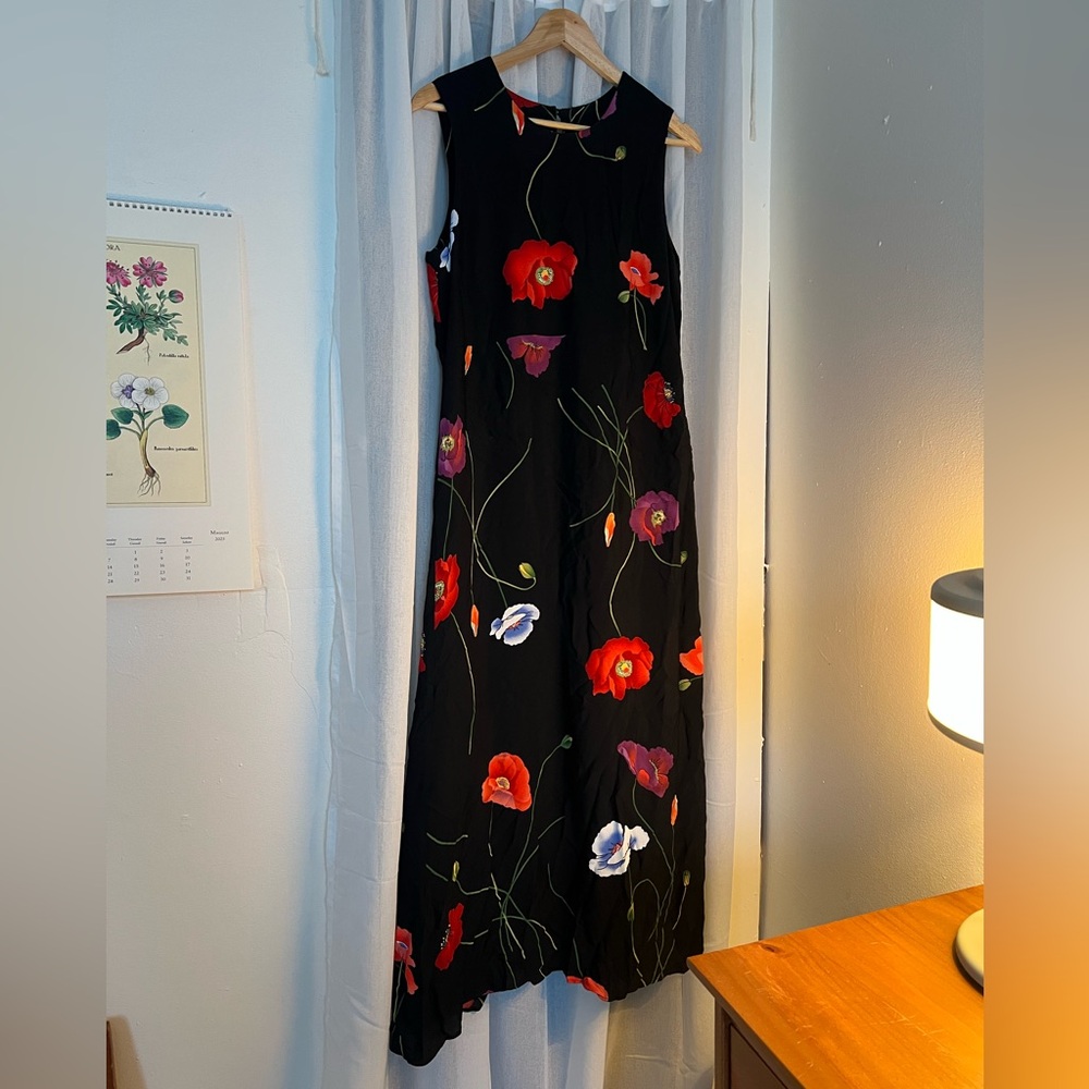 Floral Black Maxi Dress